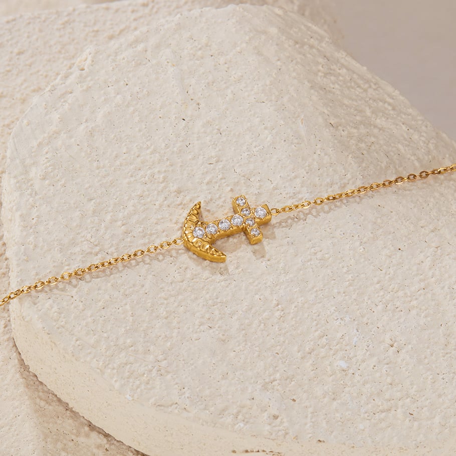 Stainless Steel Gold Color Charm Bracelets Picture6