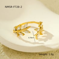 Bague feuille blanche NMSR-F728-2/Taille unique 