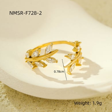 Bagues ajustables pour femmes en acier inoxydable et zircon, série Simple, géométriques quotidiennes h5 