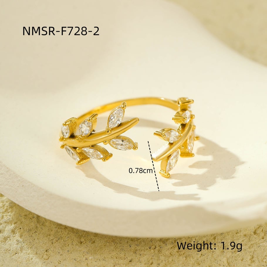 Bagues ajustables pour femmes en acier inoxydable et zircon, série Simple, géométriques quotidiennes 
