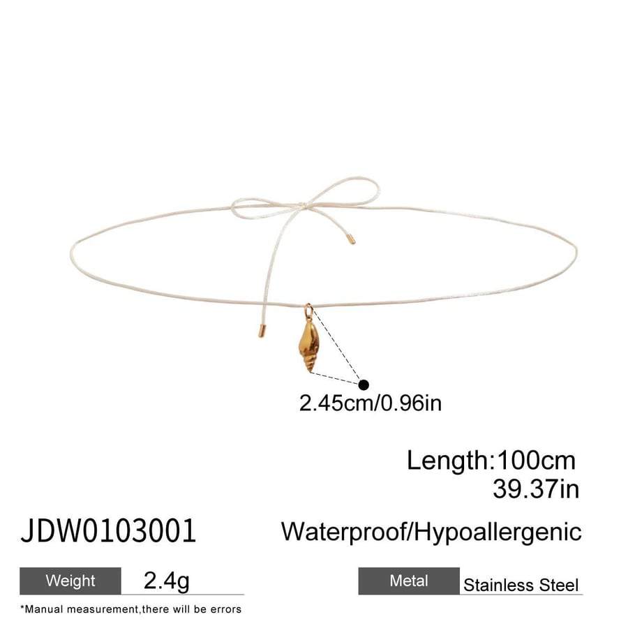 Ins Style Stainless Steel  Gold Color Shell Waist Chains 