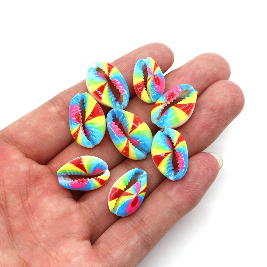 1 Piece Oil-spot Glazing Gradient Color Conch Women's Pendants Picture3