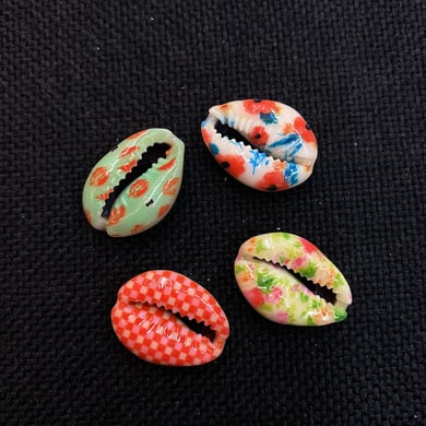 1 Set Oil-spot Glazing Flower Conch Women's Pendants h5 Picture4