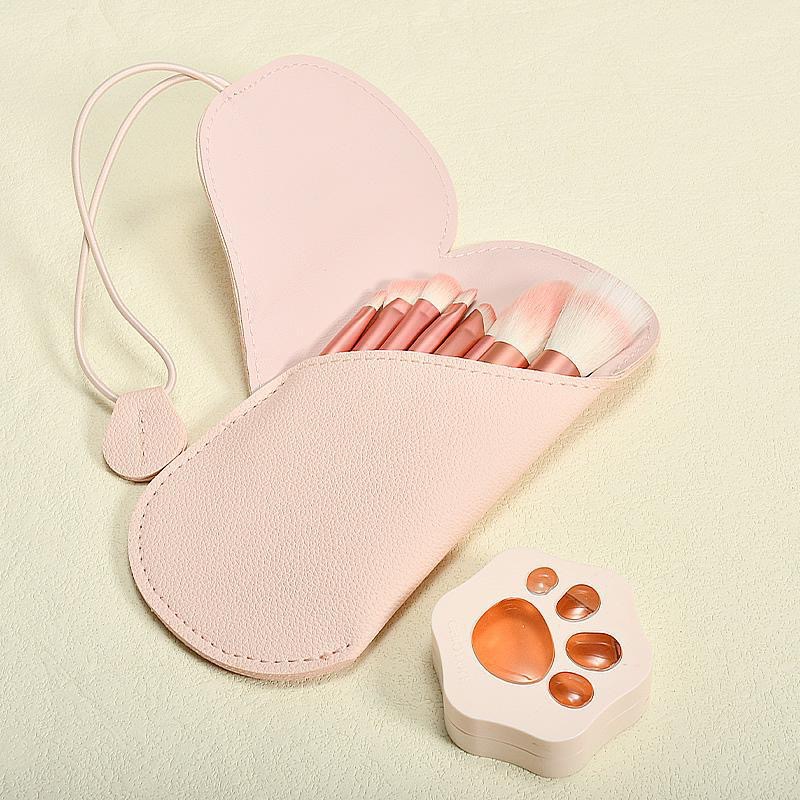 1 Set tragbarer Mini-Make-up-Pinsel für Damen Bild4