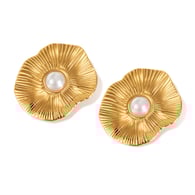 GE999-Orecchini in acciaio oro 