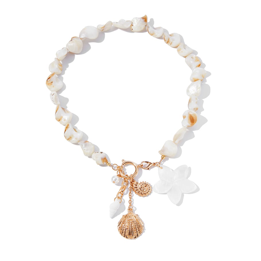Ins Style Shell Alloy Pendant Necklaces 