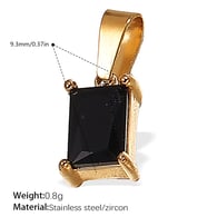 PJ466BKG Black Zirconium Gold Pendant Picture13