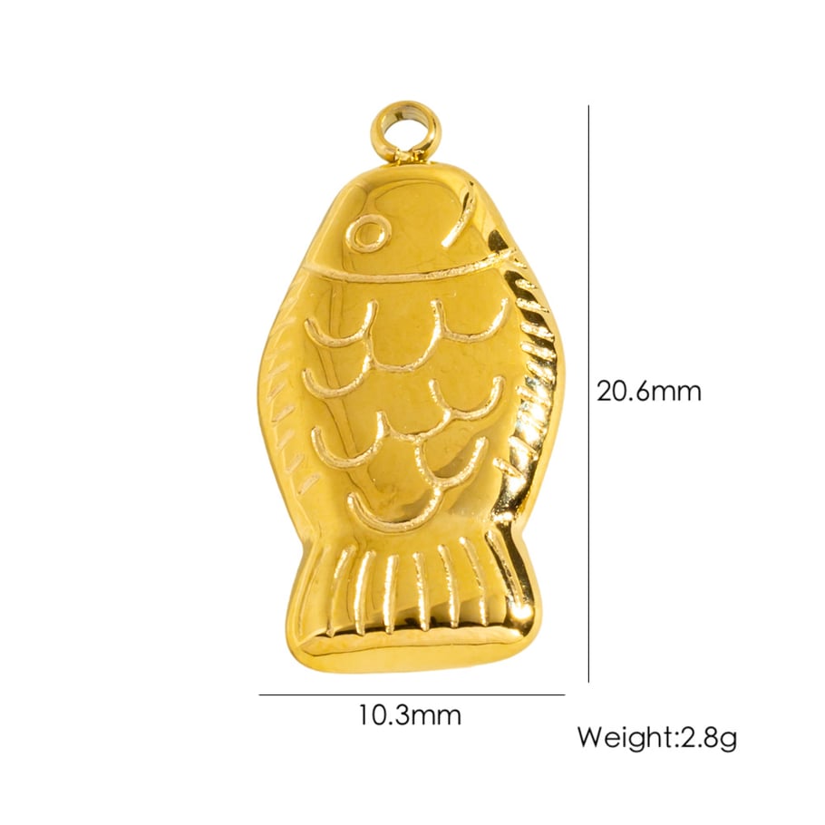 1 Paar Simple Series Daily Turtle Edelstahl Goldfarben Damenanhänger 