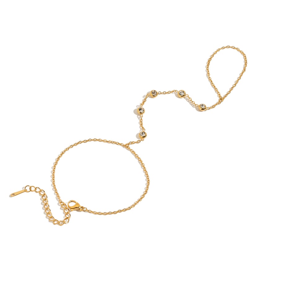 Bracciale semplice in acciaio inossidabile color oro Immagine4