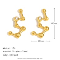Pendientes de constelación de diamantes - Escorpio Imagen4