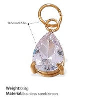 PJ469WEG White Zirconium Gold Pendant Picture6