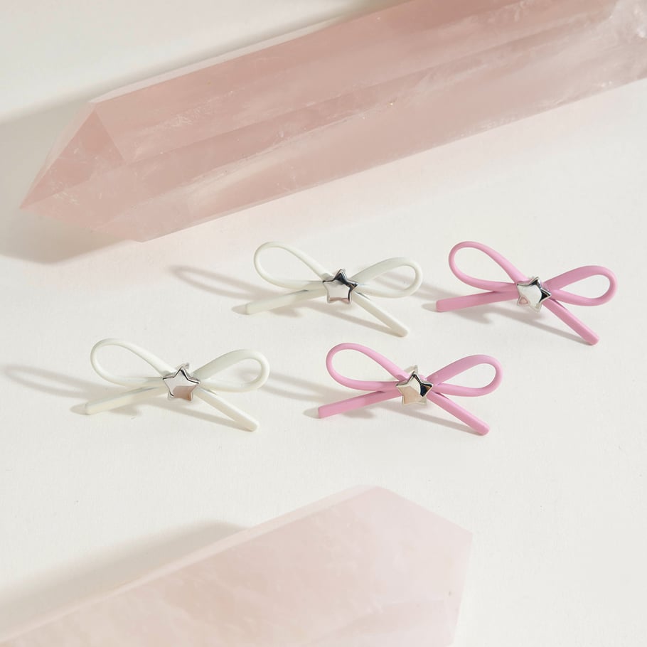 Süße Ohrstecker mit Schleife Bild3