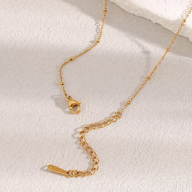 Einfache Serie Elegante Einfarbig Edelstahl Damen Kette Halsketten h5 Bild3