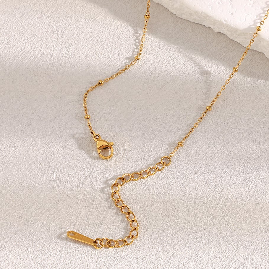 Einfache Serie Elegante Einfarbig Edelstahl Damen Kette Halsketten Bild3