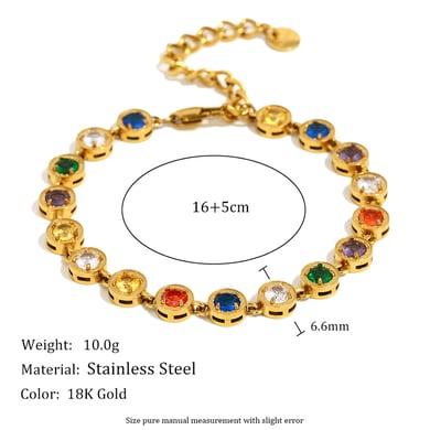 Collane da donna in acciaio inossidabile con gemme della serie Luxury h5 Immagine6
