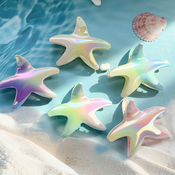 Gradient Color Starfish Resin Women's Hair Claws 2