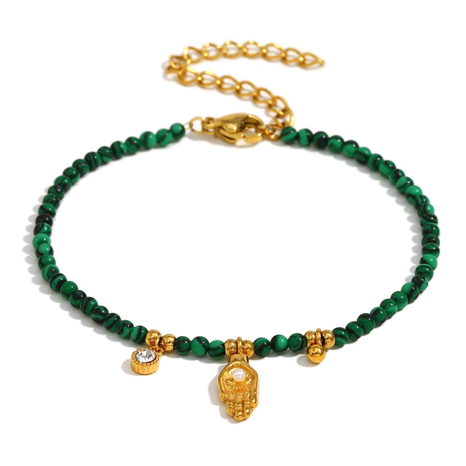 Braccialetti in acciaio inossidabile con ciondolo retrò di lusso da 1 pezzo 