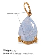 PJ469LBG Blue Zirconium Gold Pendant Picture7
