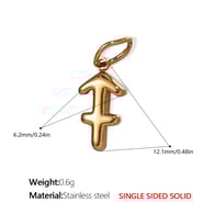 PJ431G11 Ciondolo Sagittario in oro massiccio Immagine11