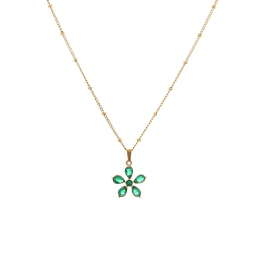 Einfache Serie Elegante Blume Edelstahl Damen Anhänger Halsketten h5 Bild5