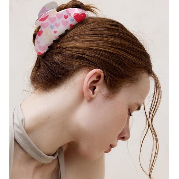 1 par de pinzas para el pelo de PVC para mujer, serie simple y elegante