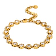 Bracciale in zirconio bianco-oro Immagine2