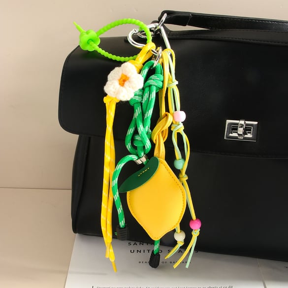 Vivid Lemon Yellow Serie Damen Taschenanhänger 2