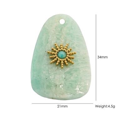1 Paar einfache Serie elegante einfarbige Natursteine Damen Anhänger h5 
