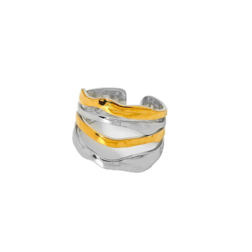 Simple Series Tägliche Farbblock-Edelstahlringe für Damen Bild5