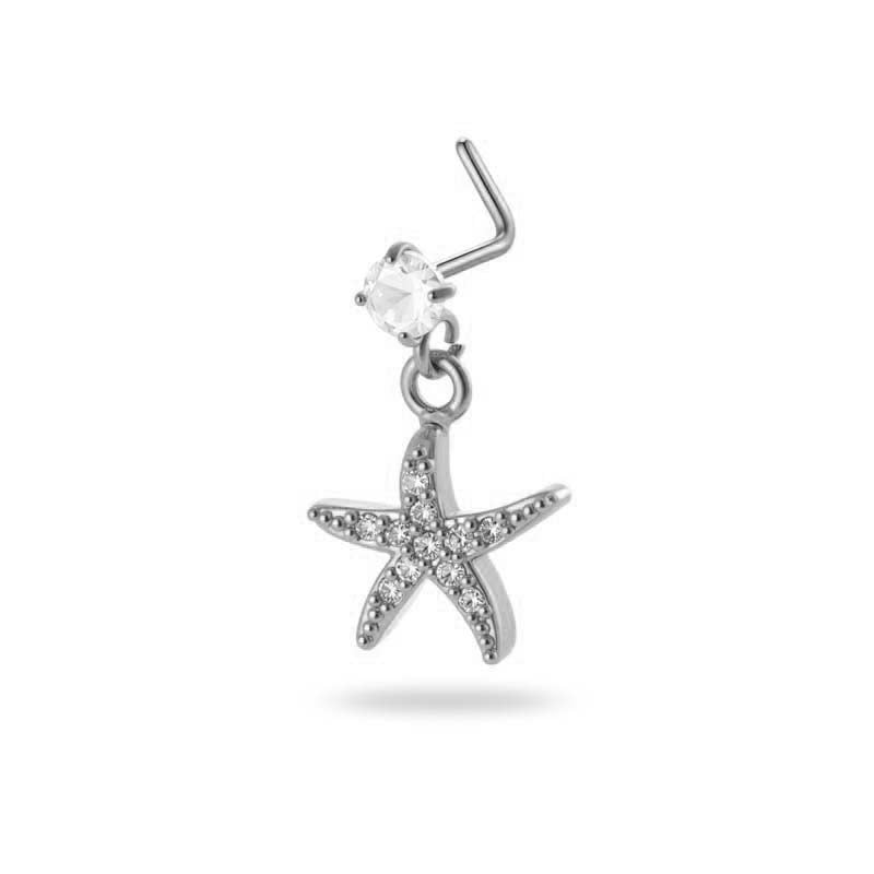 1 paire de piercings de nez pour femme en forme de cœur simple, couleur cuivre et or, zircone 