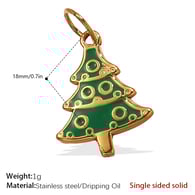 PJ339GNG Green Oil Drop Gold Pendant Picture13