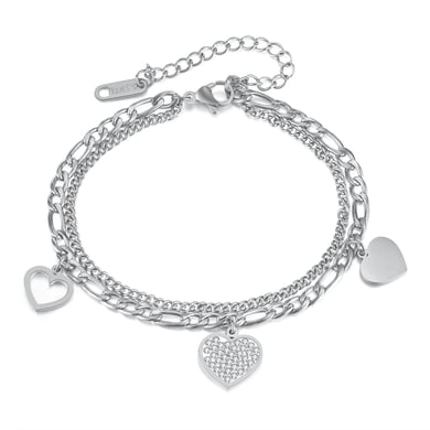Herz Edelstahl Gold Farbe Charm Armbänder h5 