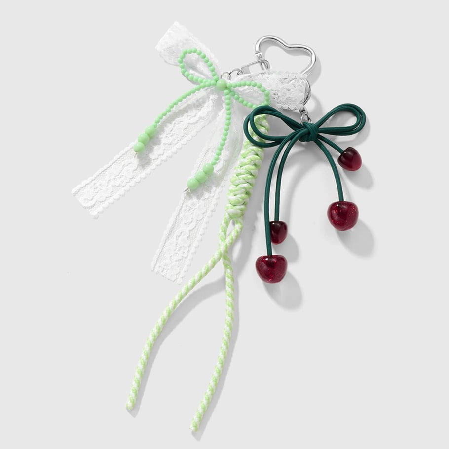 Dijes para bolso con lazo de cereza Imagen4