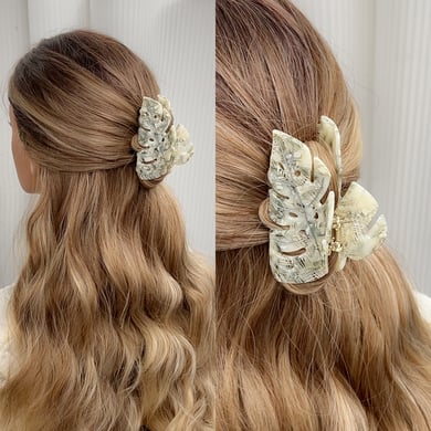 Premium Elegant Leaf Styling Women's Hair Claw h5 Picture2