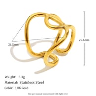 Offener Ring mit Kreuzknoten, Gold Bild7