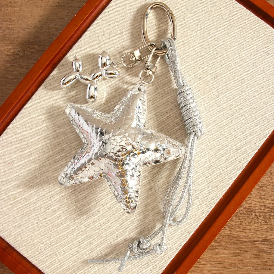 Versatile Stylish Classic PU Five - pointed Star Women's Bag Charms Picture3