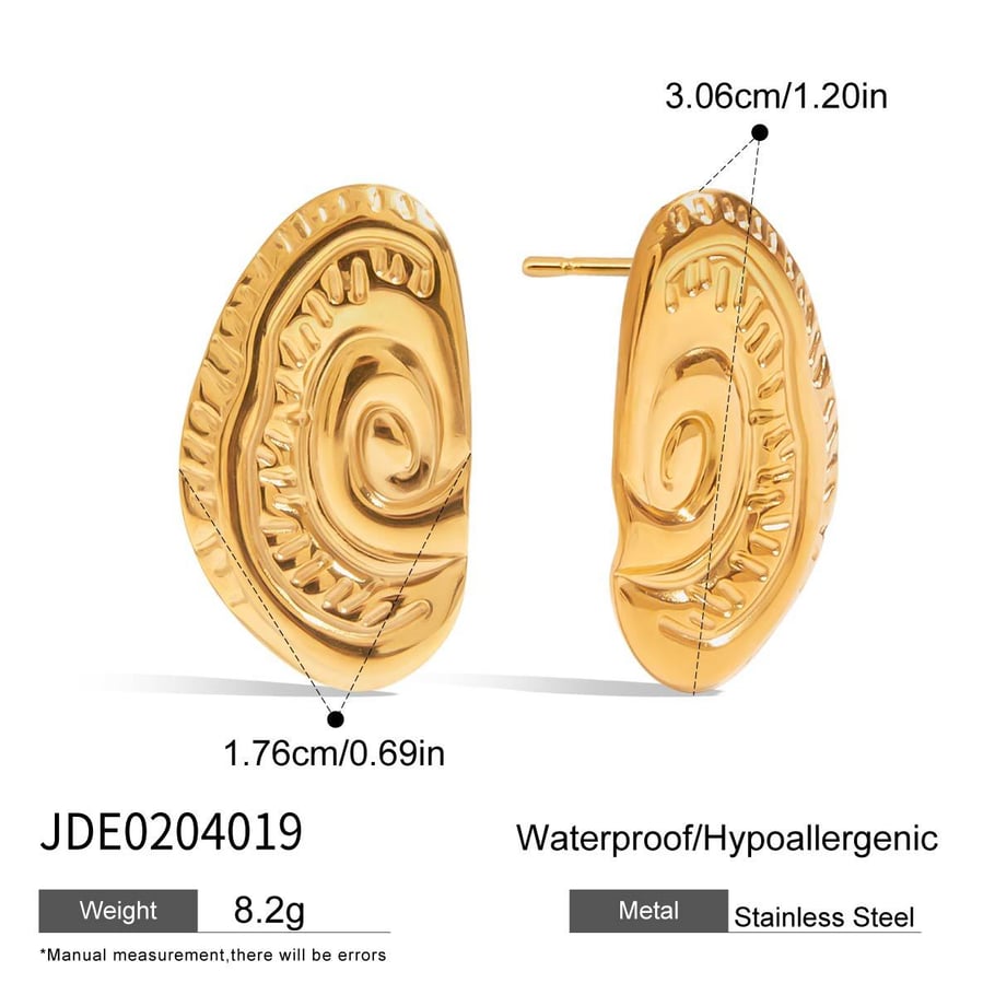 Ohrstecker aus Edelstahl in Goldfarbe Bild2