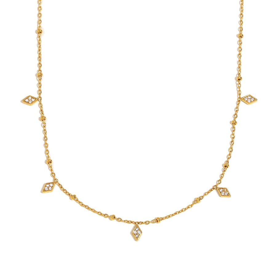 Einfache Serie Elegante Einfarbig Edelstahl Damen Kette Halsketten 