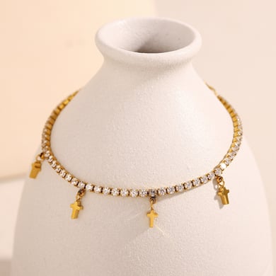 Luxe serie elegante effen roestvrijstalen dameskettingen h5 Afbeelding3
