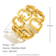 Großer blauer offener Ring-Gold Bild14