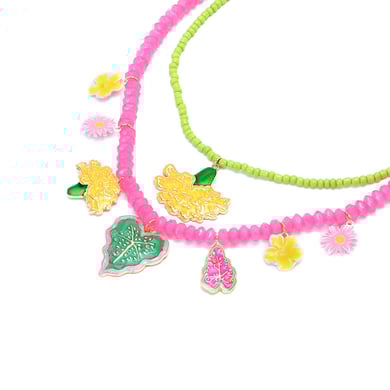 Süße Blumen-Legierung, mehrlagige Perlenketten h5 Bild4