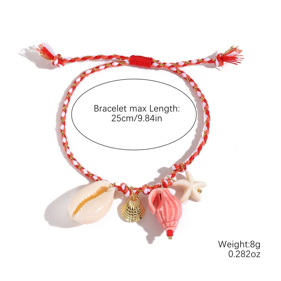 Creatieve DIY armbanden van touw met hangers in de vorm van een zeester Afbeelding5
