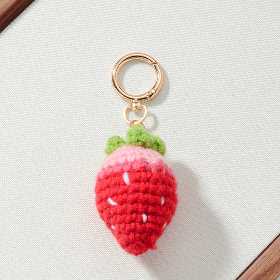 Breloques de sac en alliage en forme de fraise sucrée Image4
