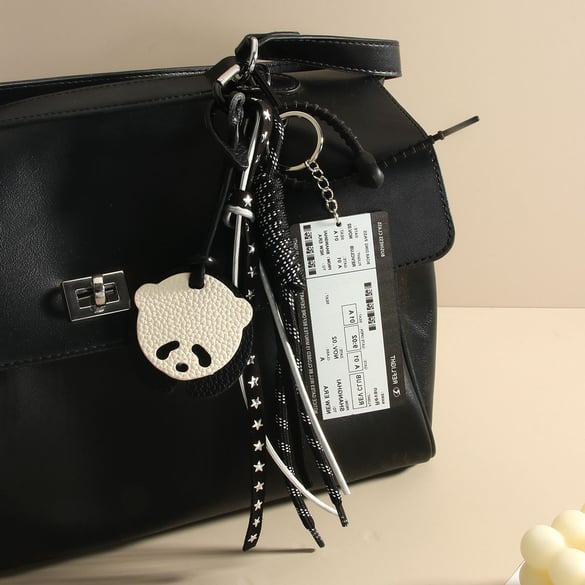 Accessoires de sac pour femme en PU en forme de panda de style rétro