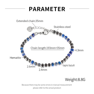 1 Stück Chic Series Beads Edelstahl Herrenarmbänder h5 Bild2