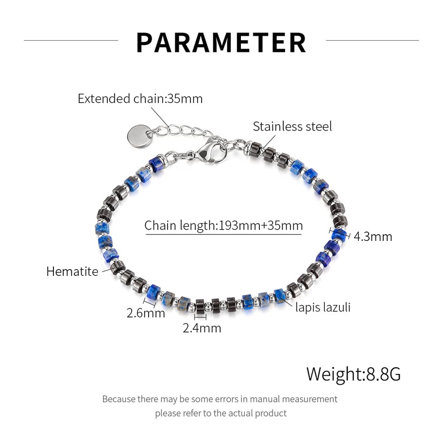 1 Stück Chic Series Beads Edelstahl Herrenarmbänder h5Bild2