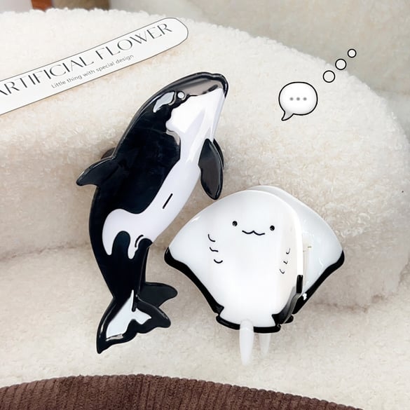Cute Ocean Series Whale - themed Acetate Hair Claws