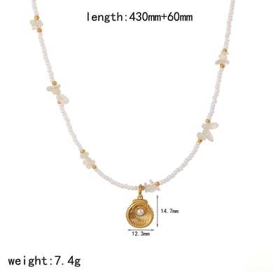  style oceanic stainless steel gold color pendant necklaces h5 