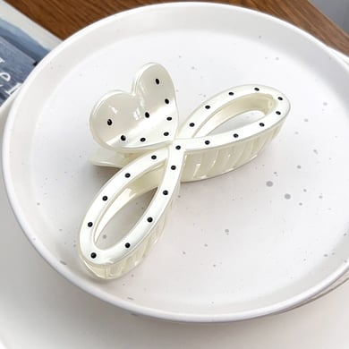 1 Piece Simple Series Elegant Polka Dots Resin Women's Hair Claws h5 