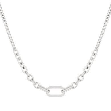 Classic Squircle Chain Stainless Steel Gold Color Women's Chain Necklaces h5 